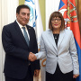 12 October 2019 National Assembly Speaker Maja Gojkovic and the Speaker of the House of Representatives of Jordan Atef Al Tarawneh